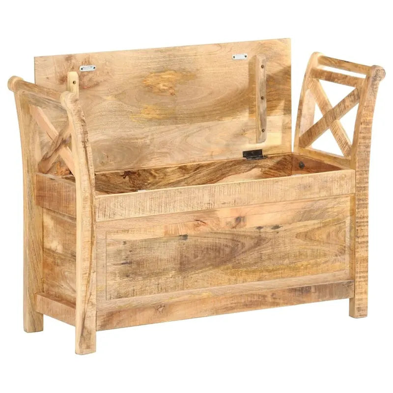 vidaXL Hall Bench 40.6x13x28.3 Solid Mango Wood