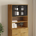 vidaXL Top for Highboard with Glass Doors FLAM Solid Wood Pine - 31.5 x 14.6 x 39.4