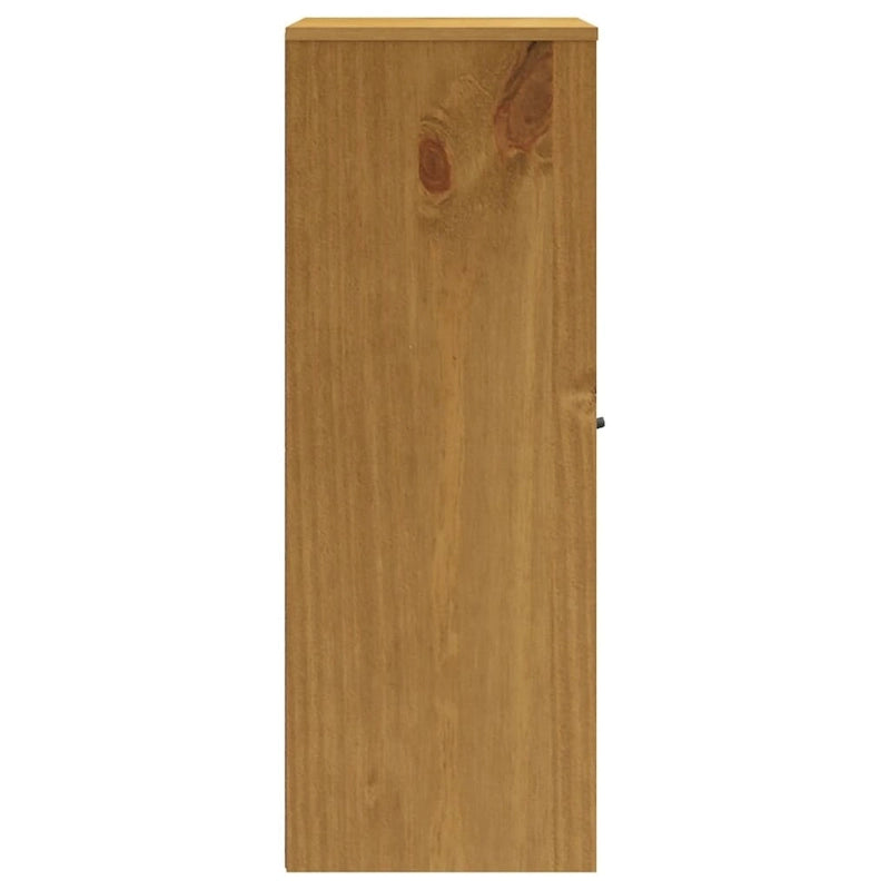 vidaXL Top for Highboard with Glass Doors FLAM Solid Wood Pine - 31.5 x 14.6 x 39.4