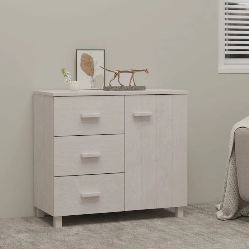 vidaXL Sideboard Buffet Cabinet with Storage for Kitchen HAMAR Solid Pinewood - 35.4x15.7x31.5