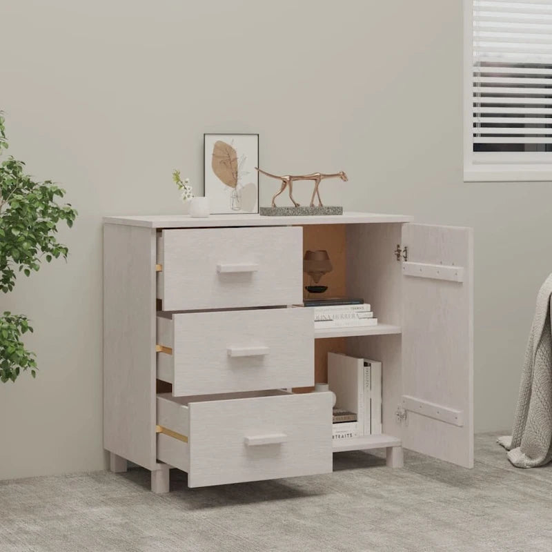 vidaXL Sideboard Buffet Cabinet with Storage for Kitchen HAMAR Solid Pinewood - 35.4x15.7x31.5