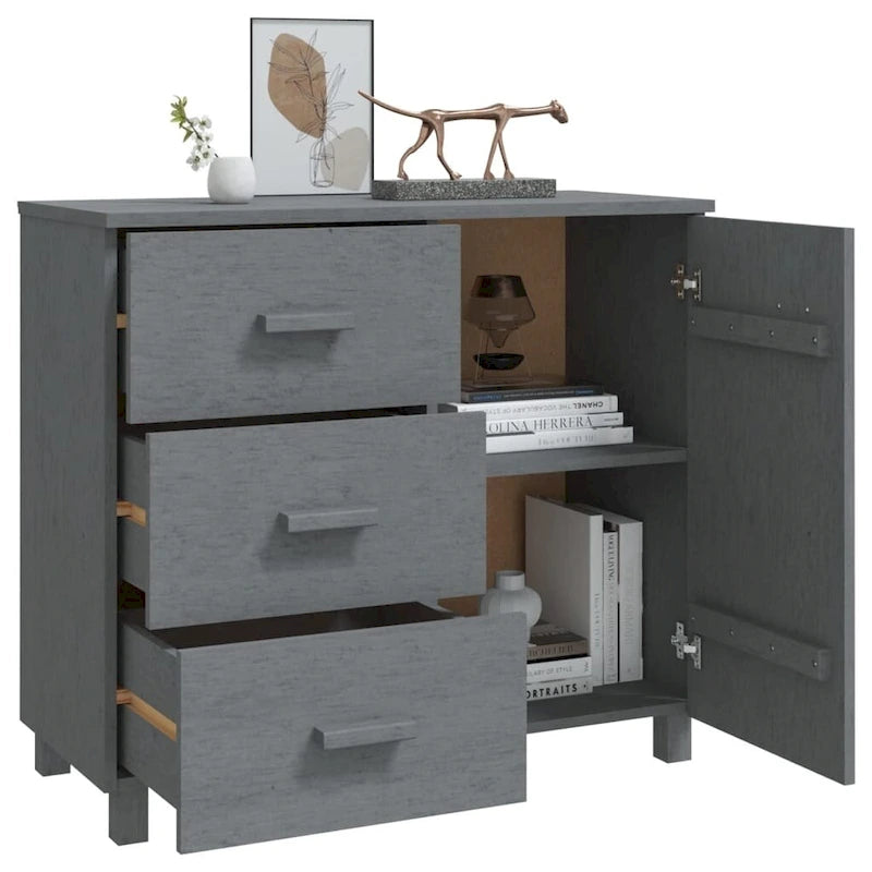 vidaXL Sideboard Buffet Cabinet with Storage for Kitchen HAMAR Solid Pinewood - 35.4x15.7x31.5