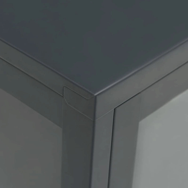 vidaXL Sideboard Anthracite 29.5x13.8x41.3 Steel and Glass