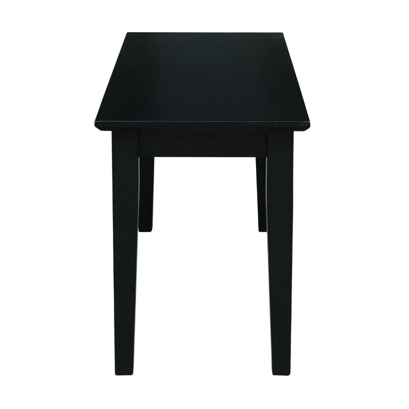Solid Wood Entryway Accent Bench in Black Finish - 40 x 14 x 18H inches