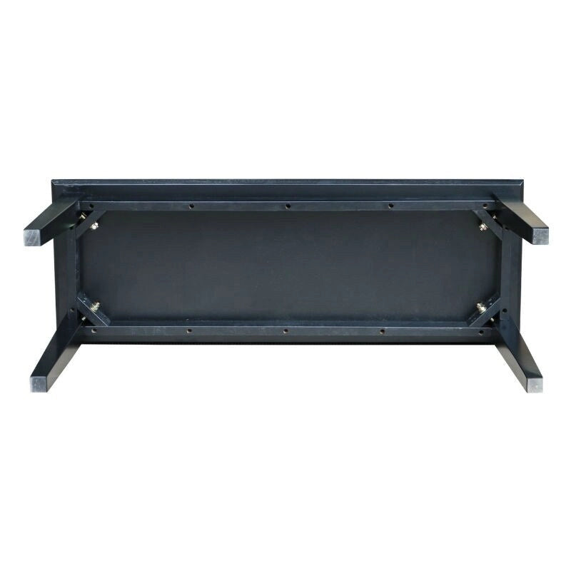 Solid Wood Entryway Accent Bench in Black Finish - 40 x 14 x 18H inches