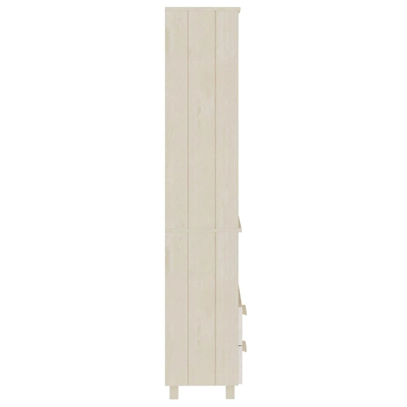 vidaXL Cabinet Bookshelf Entryway Cabinet with Storage HAMAR Solid Wood Pine - 23.6x13.8x70.9