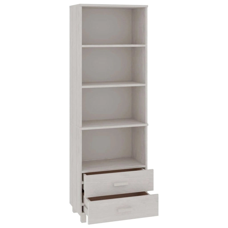 vidaXL Cabinet Bookshelf Entryway Cabinet with Storage HAMAR Solid Wood Pine - 23.6x13.8x70.9