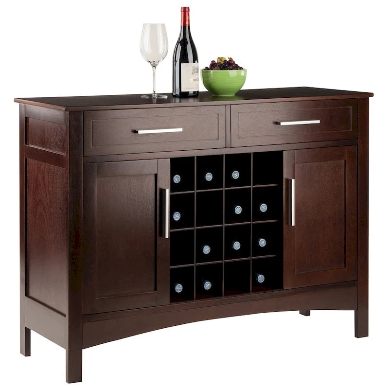 Gordon Buffet Cabinet, Cappuccino - 43.7W x 16.1D x 32.2H