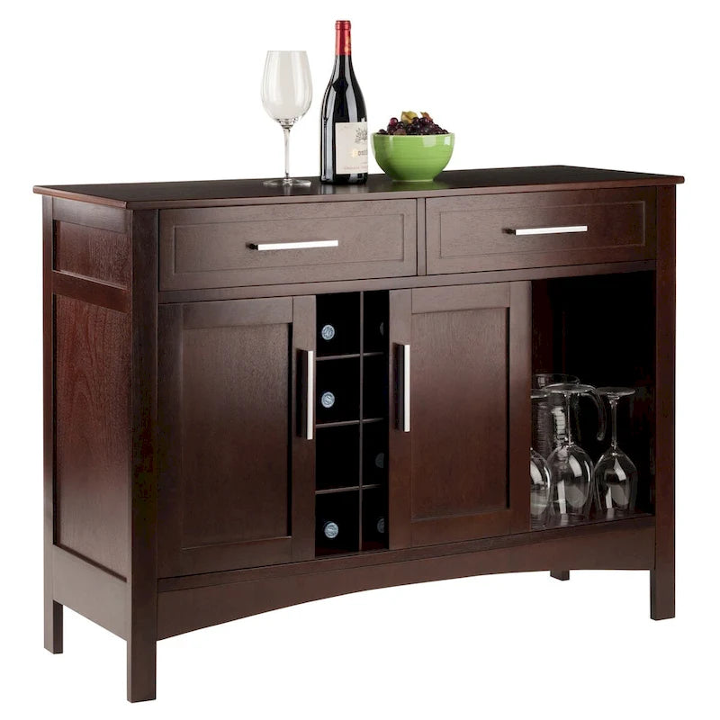 Gordon Buffet Cabinet, Cappuccino - 43.7W x 16.1D x 32.2H