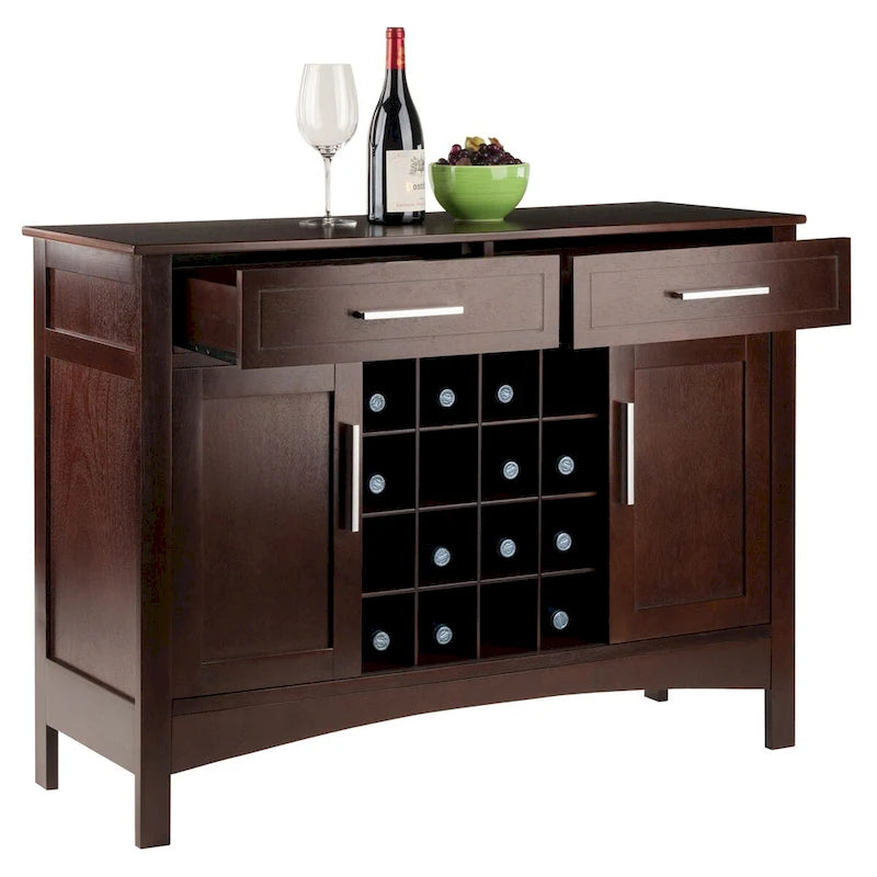 Gordon Buffet Cabinet, Cappuccino - 43.7W x 16.1D x 32.2H