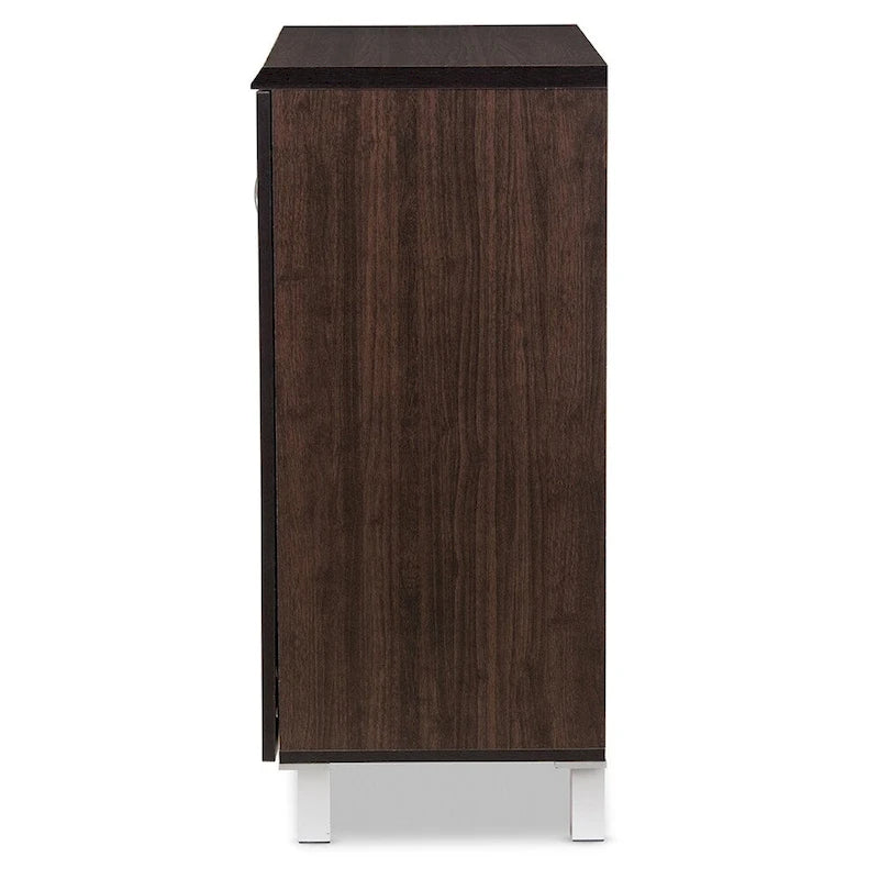 Excel Modern and Contemporary Dark Brown Sideboard Storage Cabinet - 31.2 High x 15.6 Wide x 35.1 Deep