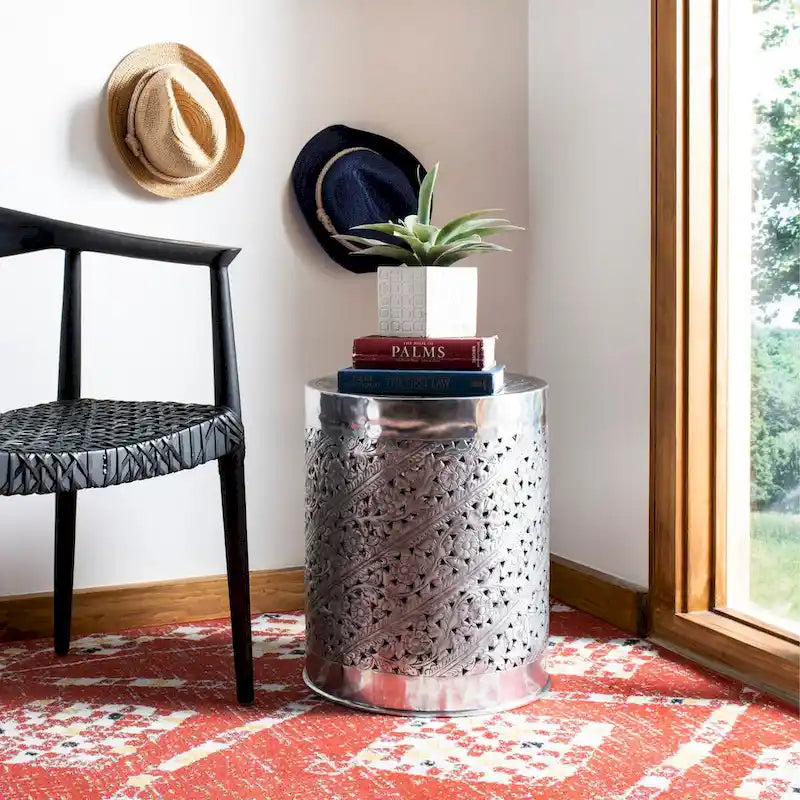 SAFAVIEH Dianna End Table - Silver - 15 x 15 x 19 - 15Wx15Dx19H