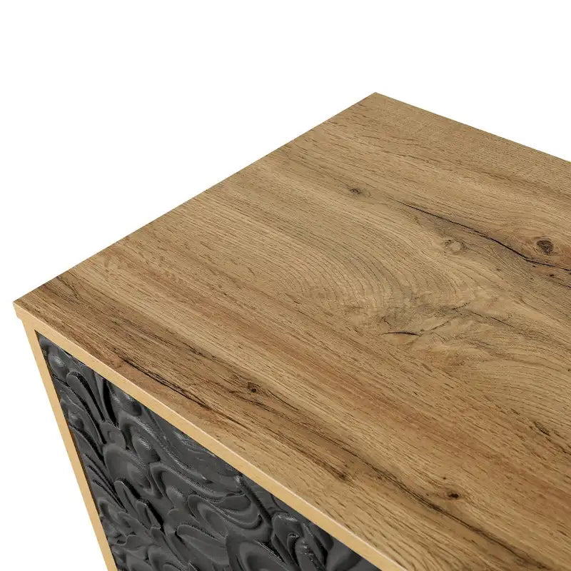 Carved Symmetrical Design Door Sideboards