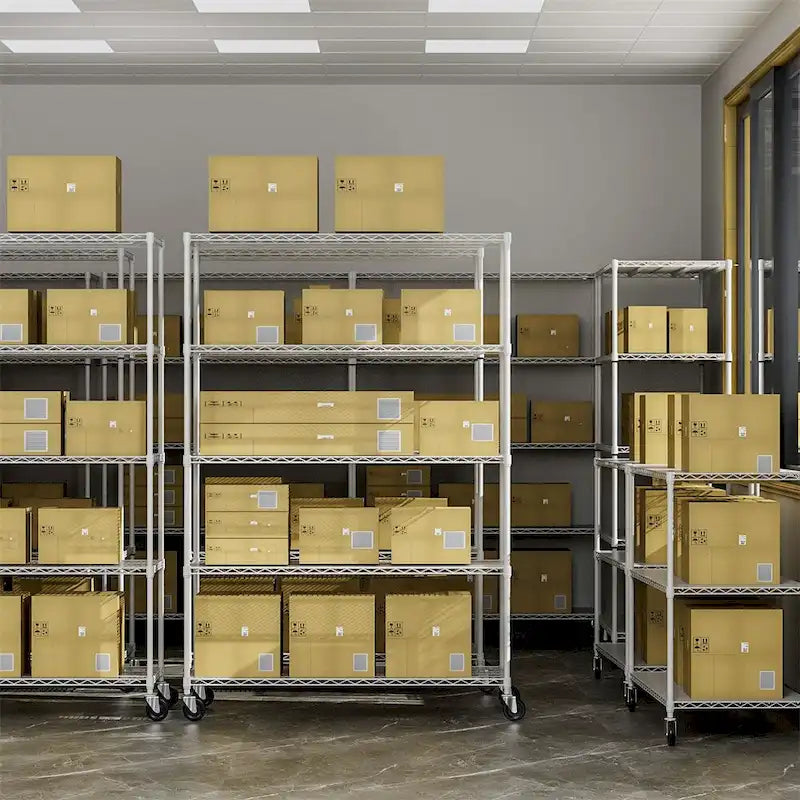 5 Tier 6000lbs Heavy Duty Adjustable Storage Rack Metal Shelf
