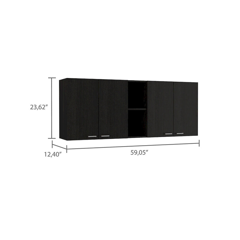59-inch Four Swing Doors Wall Cabinet