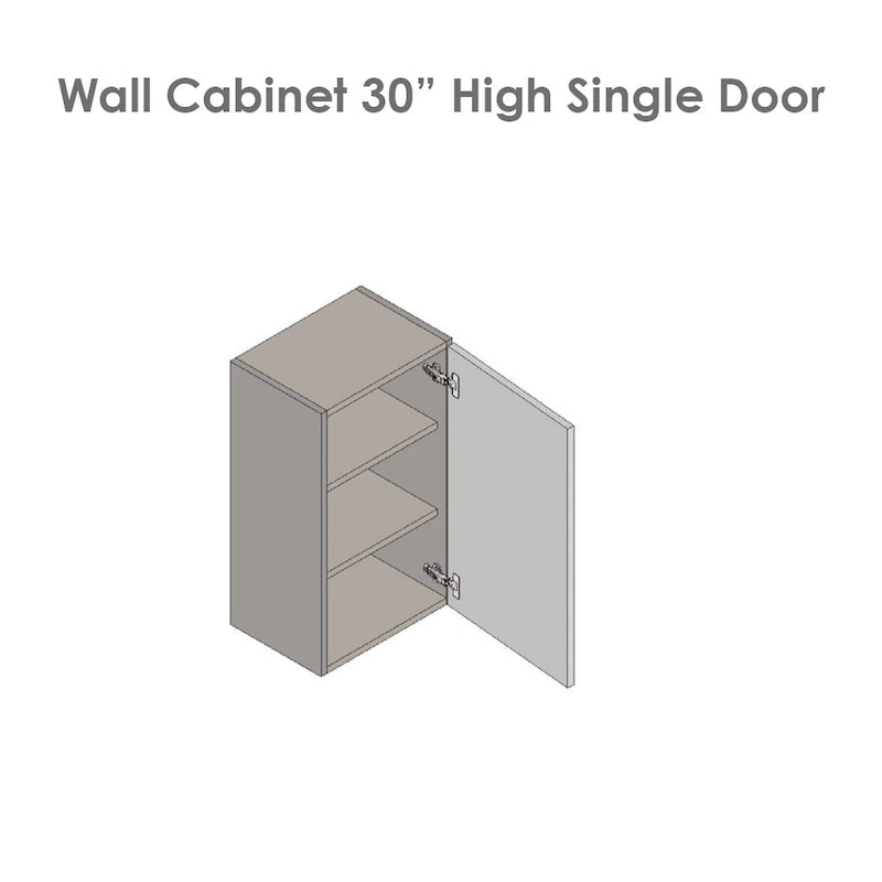21 x 30 Wall Cabinet-Single Door-Grey - 21 x 30 x 12