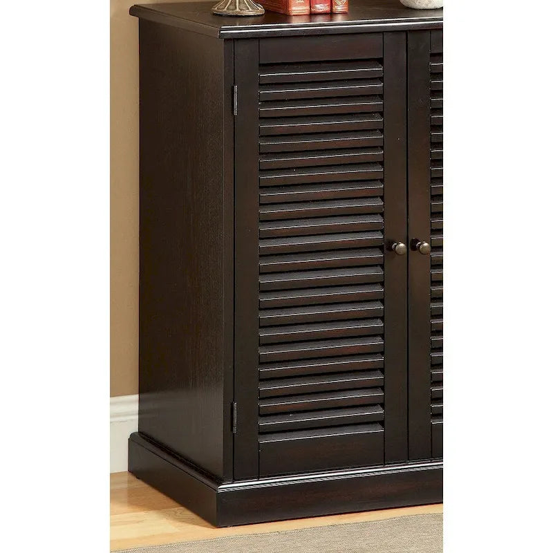 30 Modern Transitional Design 1pc Shoe Cabinet Oak Finish Adjustable Shelves - N/A
