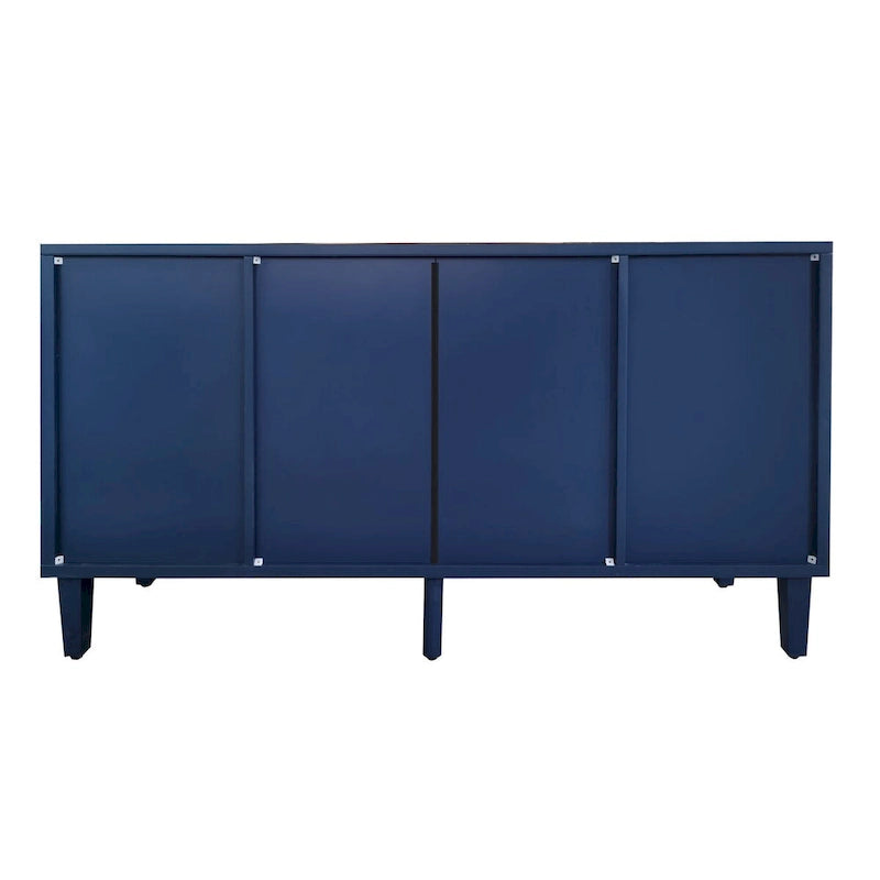 Functional 2-Door 3-Drawer Cabinet with Carved Effect