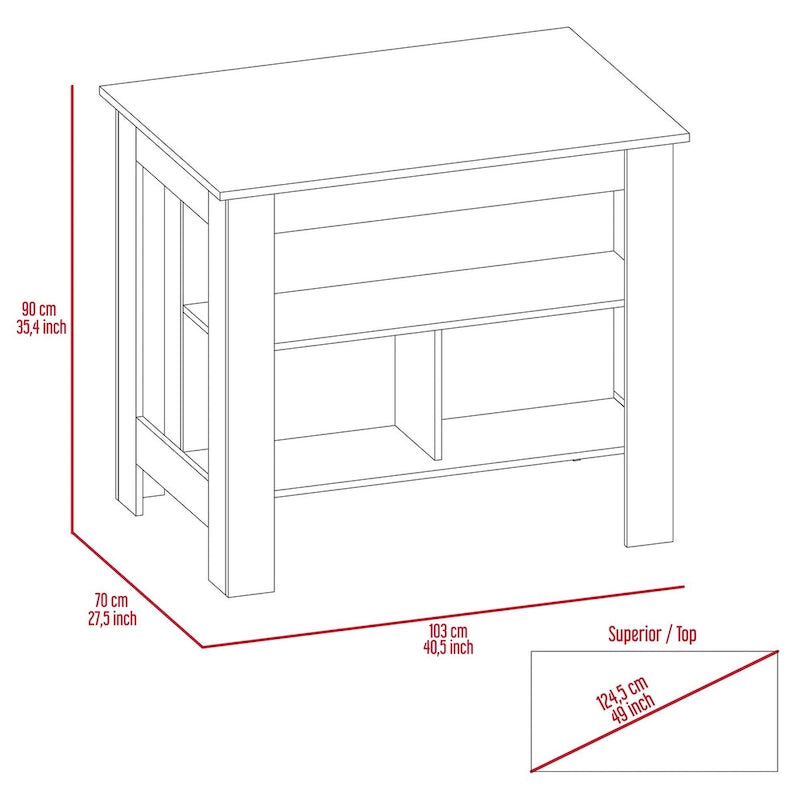 FM Furniture Nashville 2 Piece Kitchen Set, Brooklyn Kitchen Island and Sheffield Pantry Cabinet