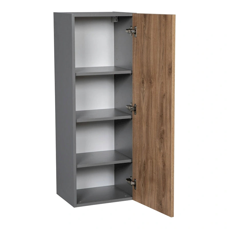 12 x 42 Wall Cabinet-Single Door-Grey - 12 x 42 x 12