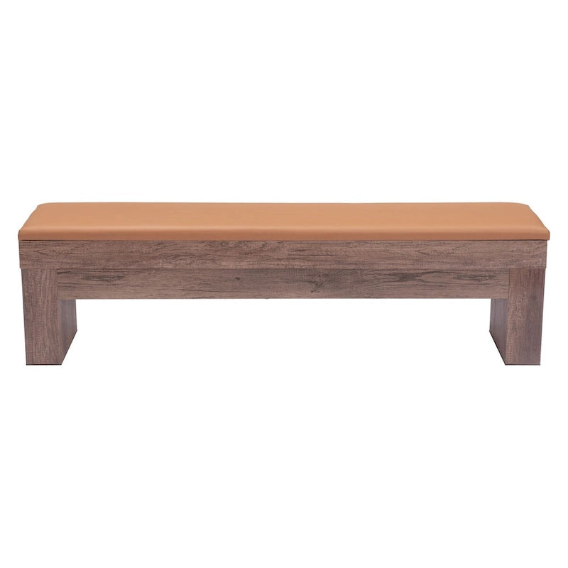 Set of 2 Lac Vieux Storage Bench Brown - N/A