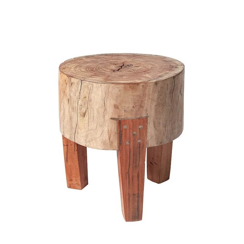 Asco Rustic Solid Reclaimed Wood Stool