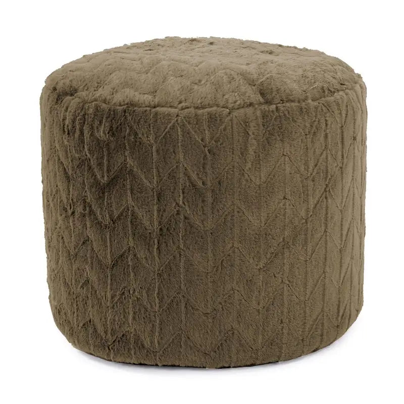 Allan Andrews Tall Pouf Angora Moss