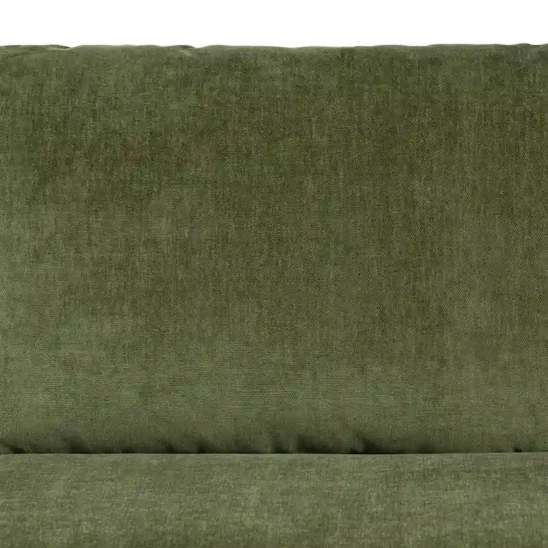 Poly & Bark Lucerne Sectional with Extra-Wide Chaise in Distressed Green Velvet