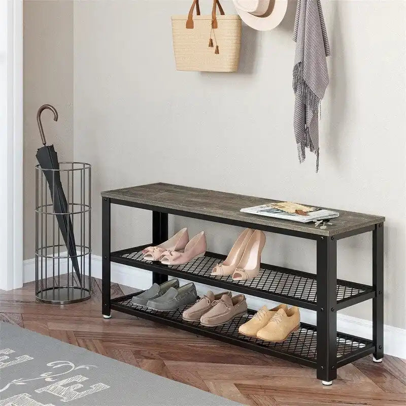 3-Tier Shoe Rack - 39.4D x 13.8W x 16.5H