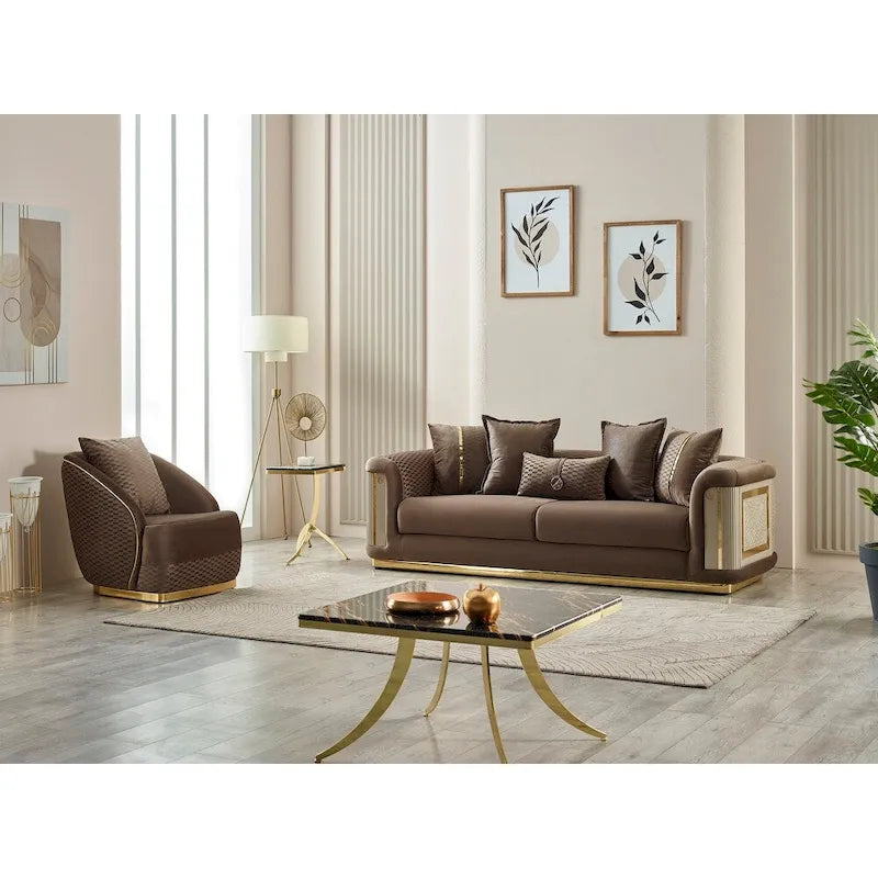 Ellie 2-piece Living room Set Pillow Back