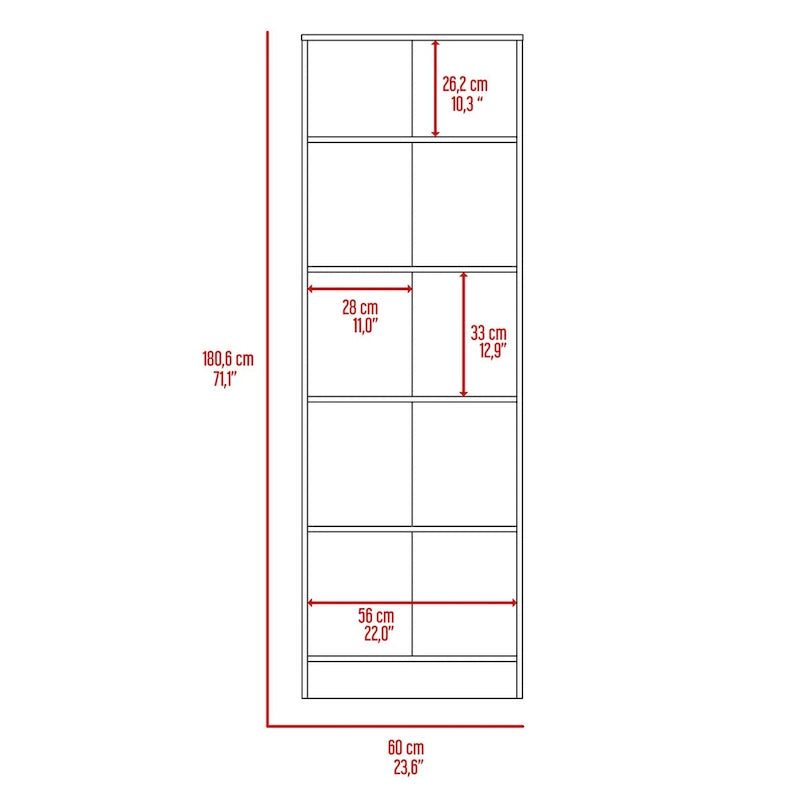 Multistorage Pantry Cabinet, Five Shelves, Double Door Cabinet