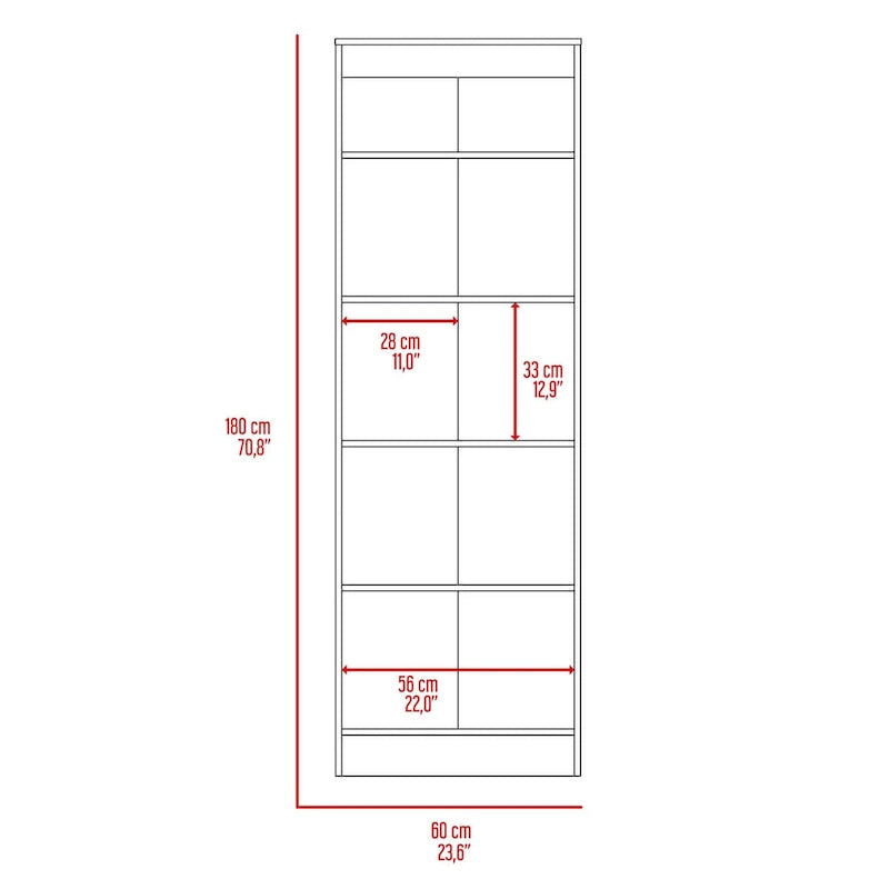 Multistorage Pantry Cabinet, Five Shelves, Double Door Cabinet