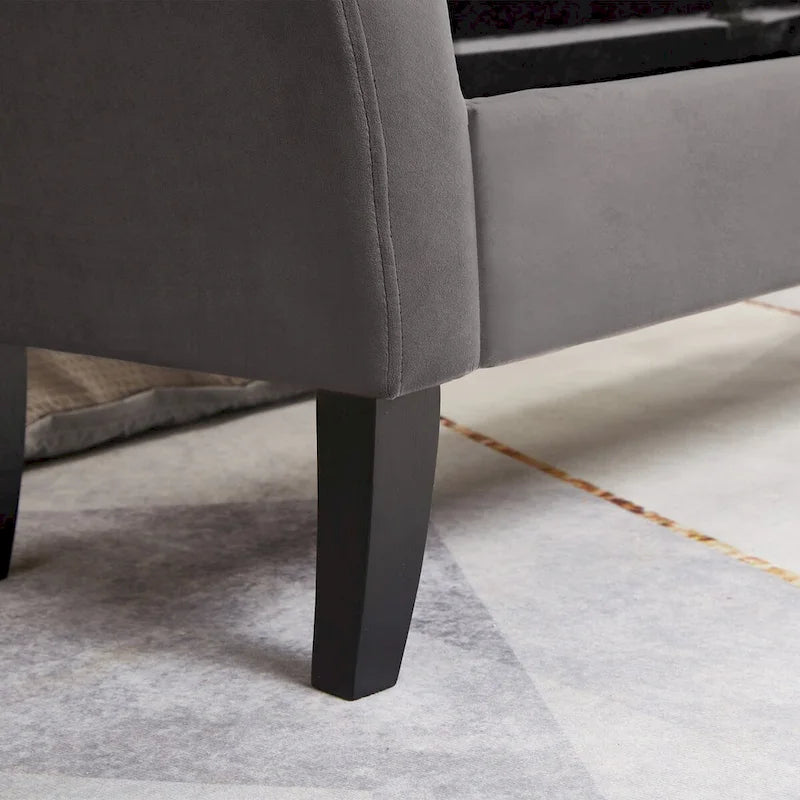 51.5 Bed Bench with Storage Velvet Space-Saving Sofas for Living Room, Apartment and Office
