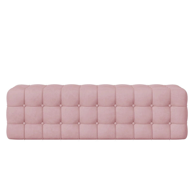 All Covered Velvet Upholstered Ottoman