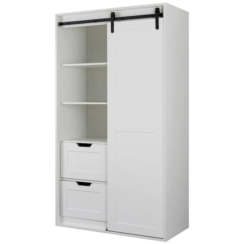 71-inch closets,large closets laundry cabinets,Plastic suction process,farm slide barndoors,save open space,brand hardware