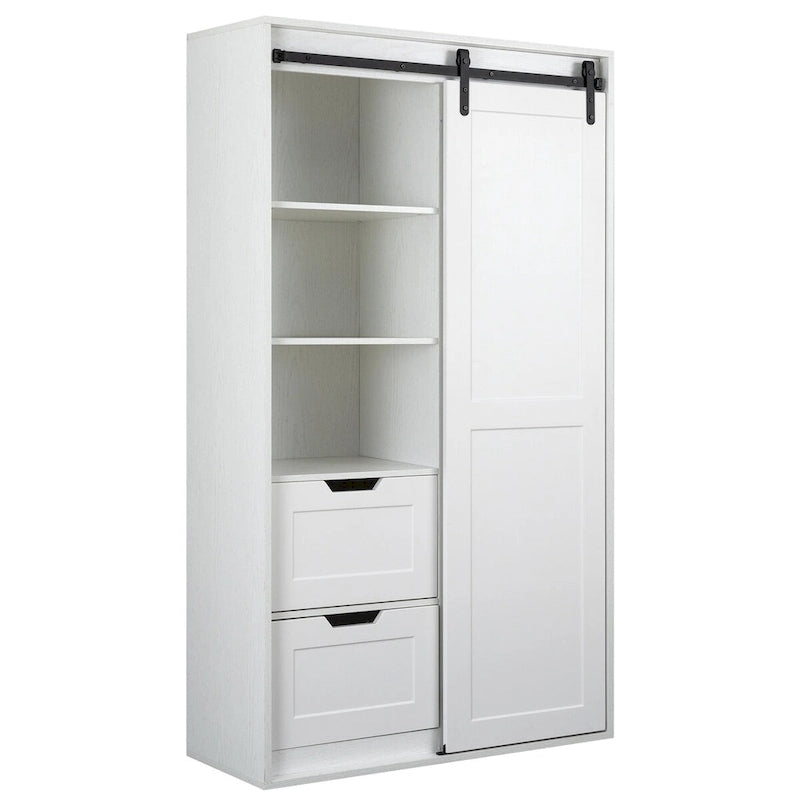 71-inch closets,large closets laundry cabinets,Plastic suction process,farm slide barndoors,save open space,brand hardware