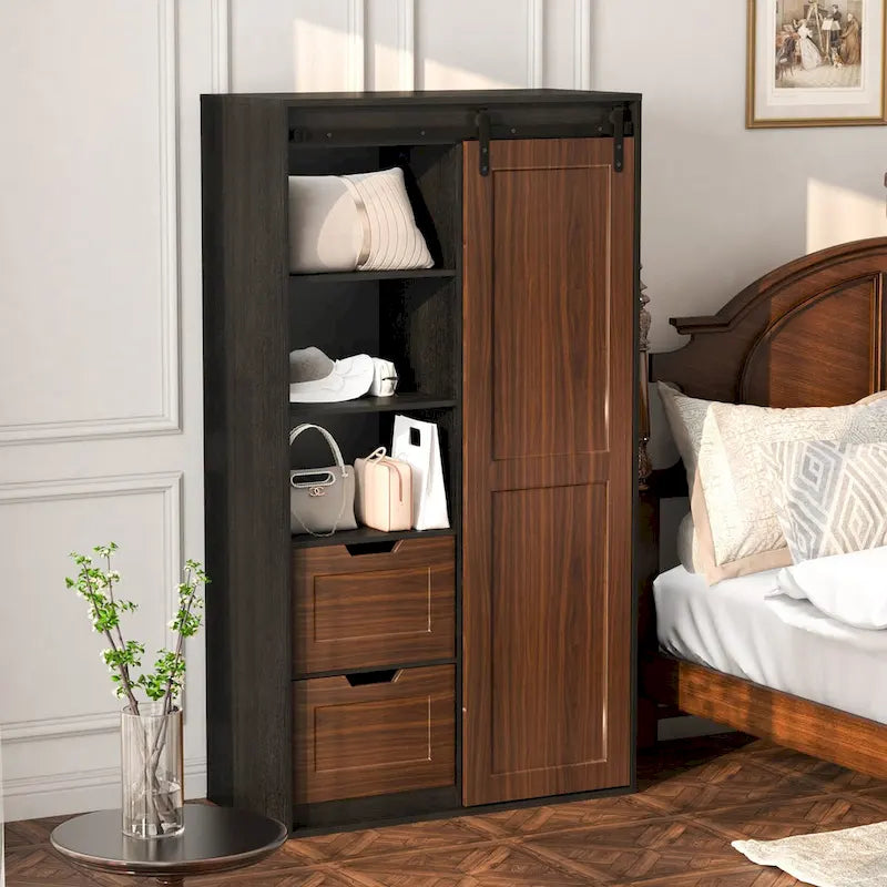 71-inch closets,large closets laundry cabinets,Plastic suction process,farm slide barndoors,save open space,brand hardware