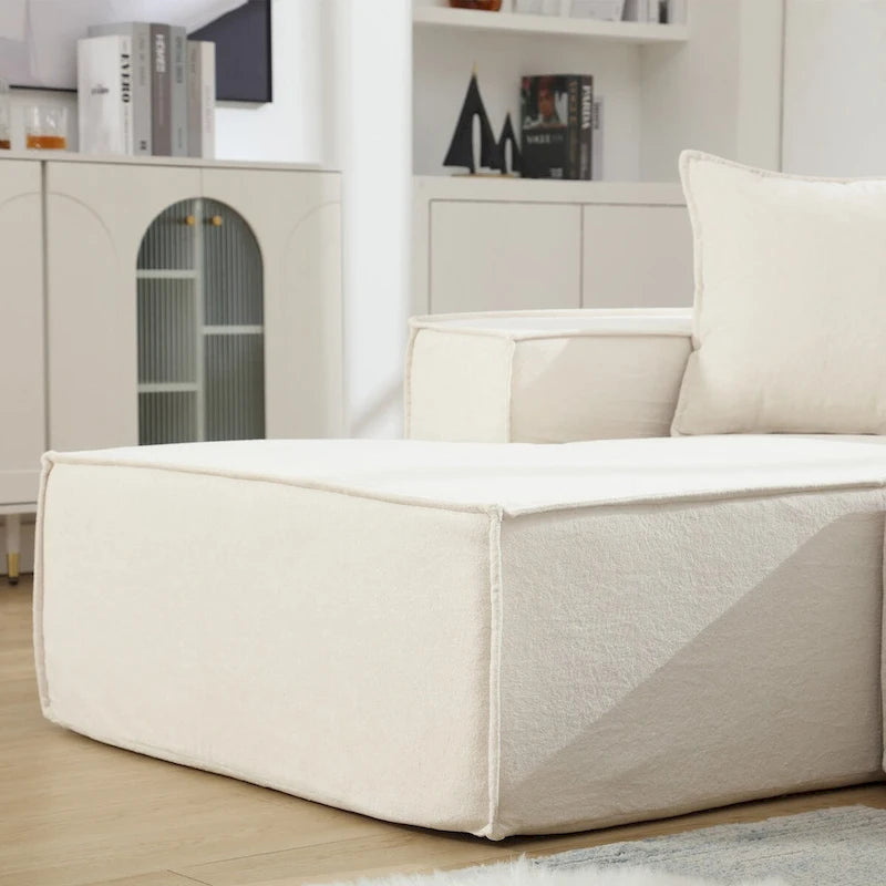 L-Shaped Modular Sofa Set, Modern Minimalist Design, Italian Style,Polyester Fabric