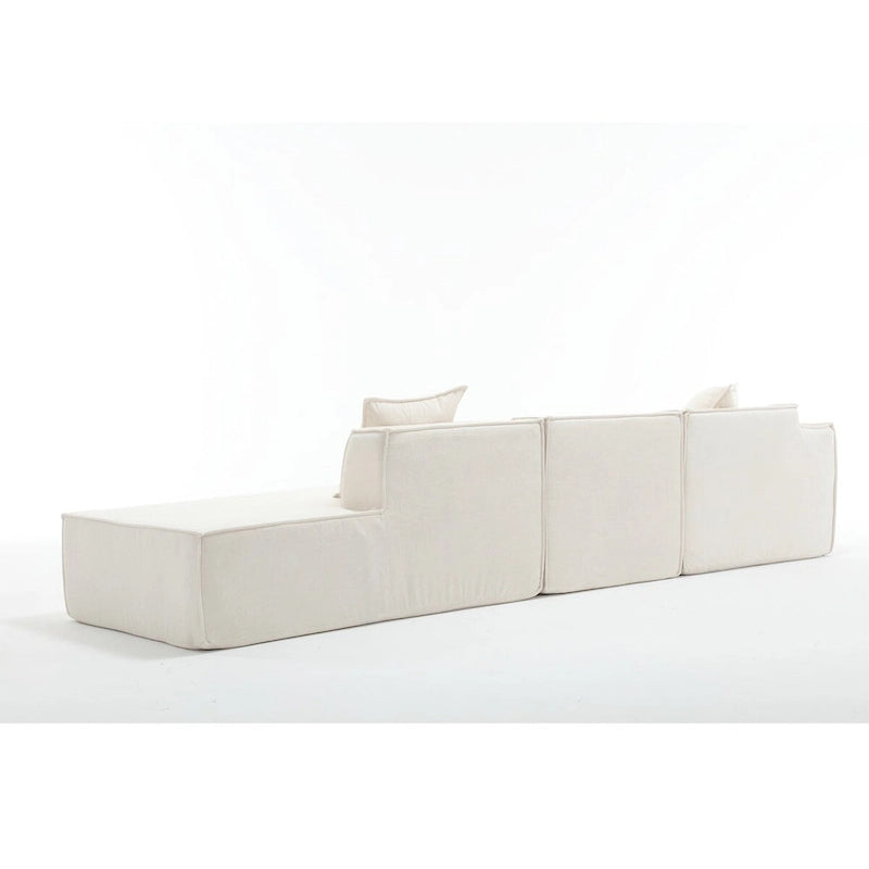 L-Shaped Modular Sofa Set, Modern Minimalist Design, Italian Style,Polyester Fabric
