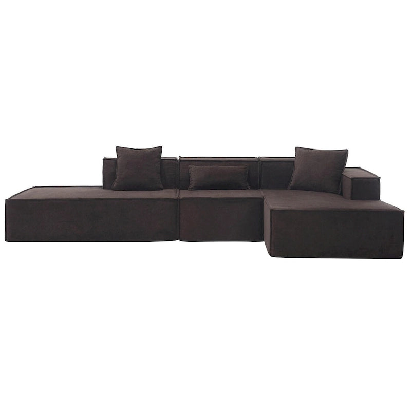 L-Shaped Modular Sofa Set, Modern Minimalist Design, Italian Style,Polyester Fabric