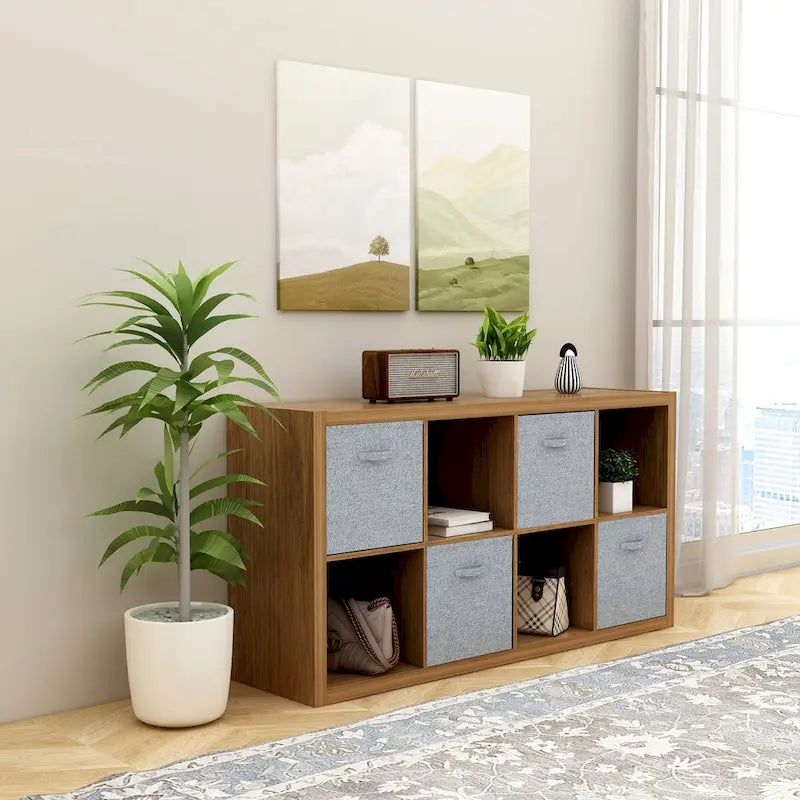 Smart Cube 8-Cube Organizer Storage with Opened Back Shelves,2 X 4 Cube Bookcase Book Shleves for Home,Office (White)