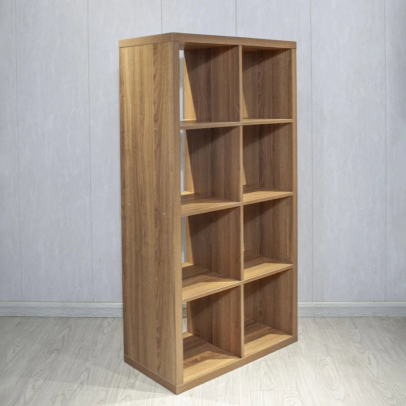 Smart Cube 8-Cube Organizer Storage with Opened Back Shelves,2 X 4 Cube Bookcase Book Shleves for Home,Office (White)