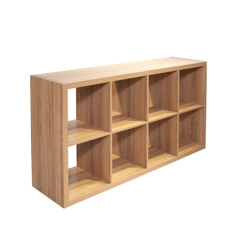 Smart Cube 8-Cube Organizer Storage with Opened Back Shelves,2 X 4 Cube Bookcase Book Shleves for Home,Office (White)