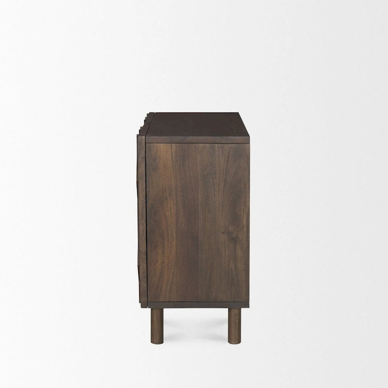 Heera Dark Brown Diamond Motif w/ Shelf Accent Cabinet - 36.0L x 16.3W x 32.0H