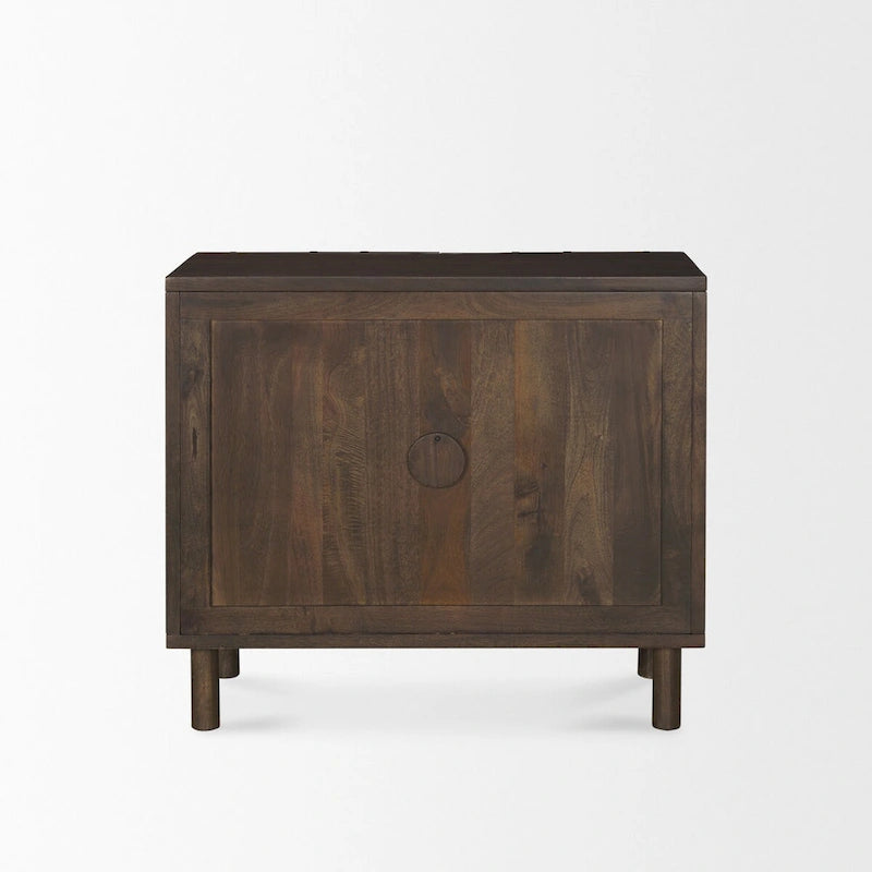 Heera Dark Brown Diamond Motif w/ Shelf Accent Cabinet - 36.0L x 16.3W x 32.0H
