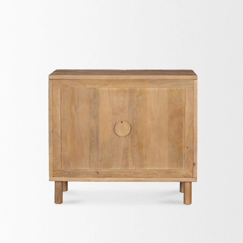 Heera Light Brown Diamond Motif w/ Shelf Accent Cabinet - 36.0L x 16.3W x 32.0H