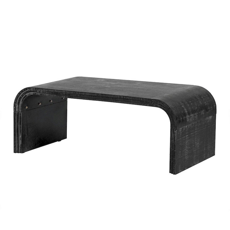Minimalist Coffee Table with Curved Art Deco Design