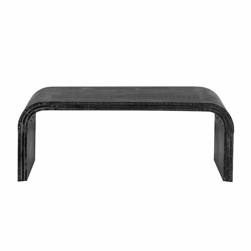Minimalist Coffee Table with Curved Art Deco Design