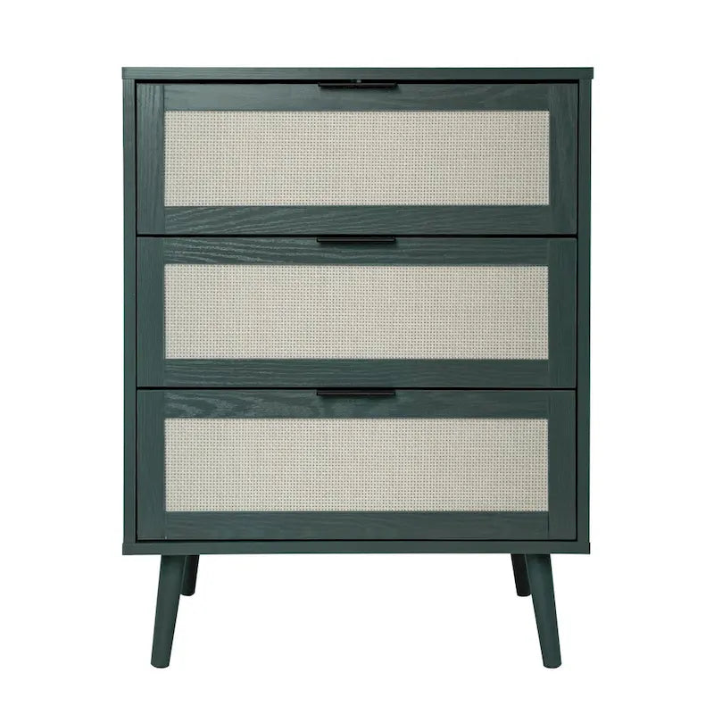 GEITIN 3 Drawers Storage Cabinet with Wood Legs
