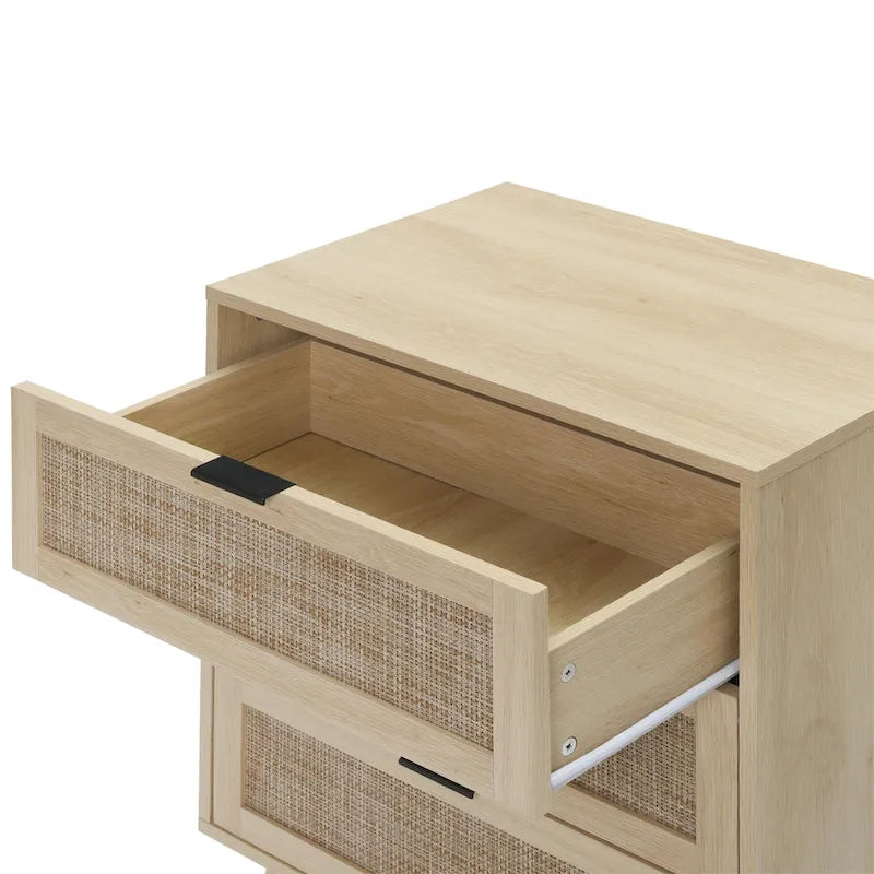 GEITIN 3 Drawers Storage Cabinet with Wood Legs